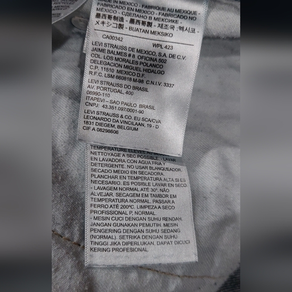 Levis 559 Jeans Relaxed Straight Leg Denim Blue Pants Dark Wash Men Size 48x28 - Picture 4 of 9